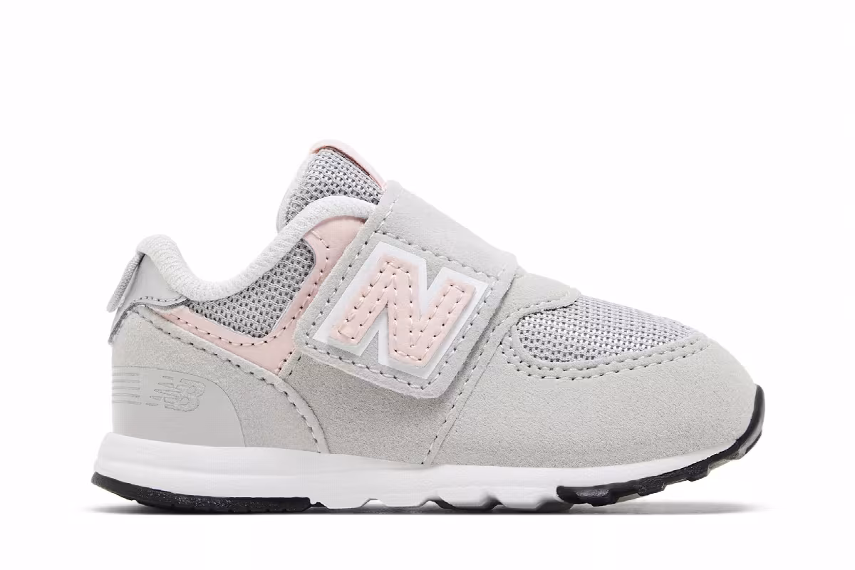 New Balance 574 New-B Hook & Loop Toddler Rain Cloud Pink Haze, view 2
