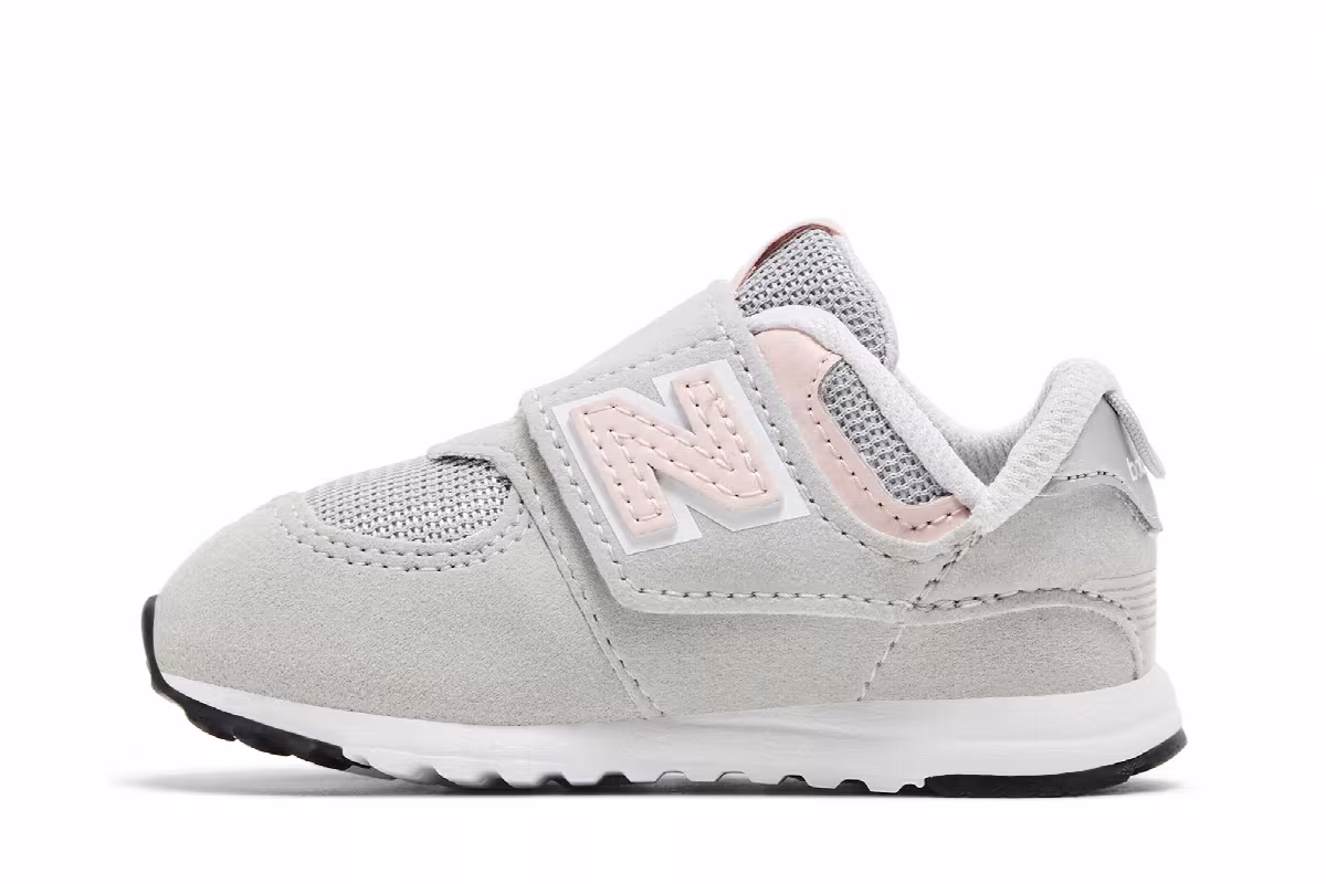 New Balance 574 New-B Hook & Loop Toddler Rain Cloud Pink Haze, view 4