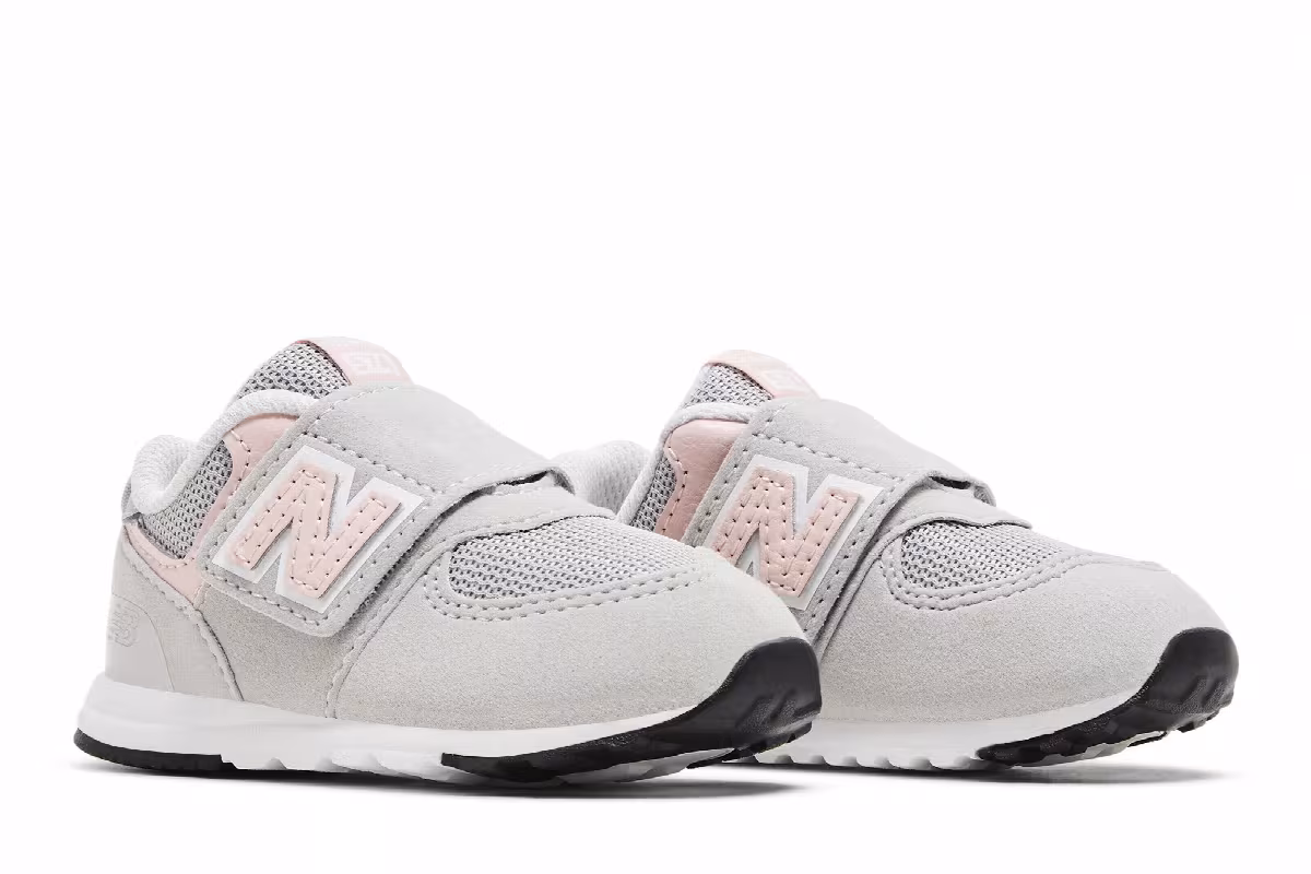 New Balance 574 New-B Hook & Loop Toddler Rain Cloud Pink Haze, view 9