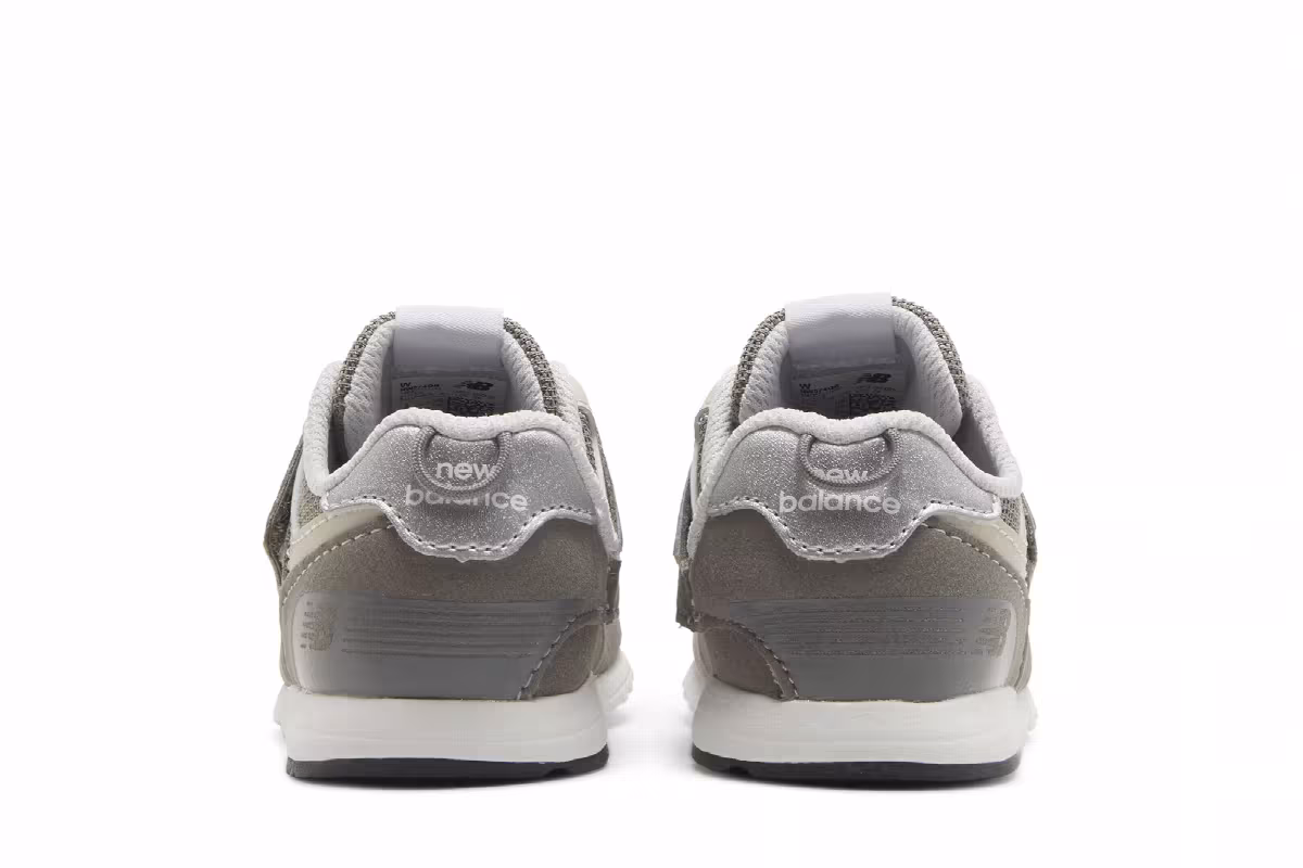 New Balance 574 New-B Hook & Loop Toddler Wide Rain Cloud Silver Metallic, view 7