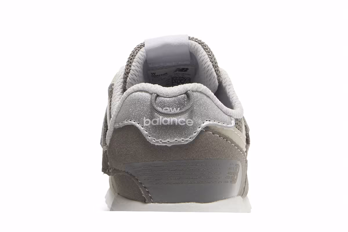 New Balance 574 New-B Hook & Loop Toddler Wide Rain Cloud Silver Metallic, view 8
