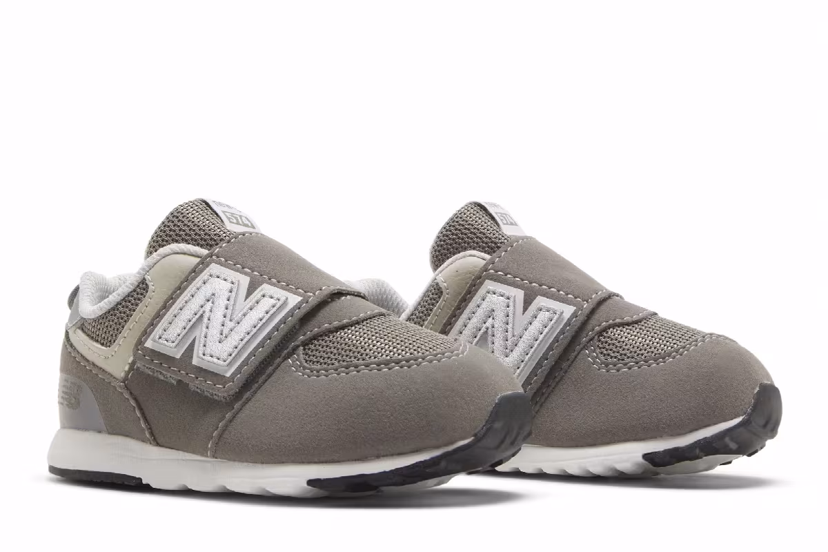 New Balance 574 New-B Hook & Loop Toddler Wide Rain Cloud Silver Metallic, view 9