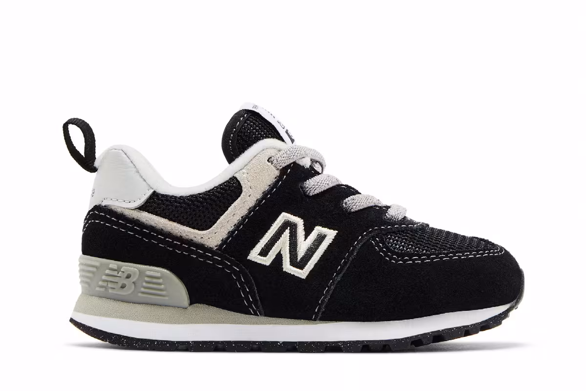 New Balance 574 Bungee Toddler Core Pack - Black White, view 2