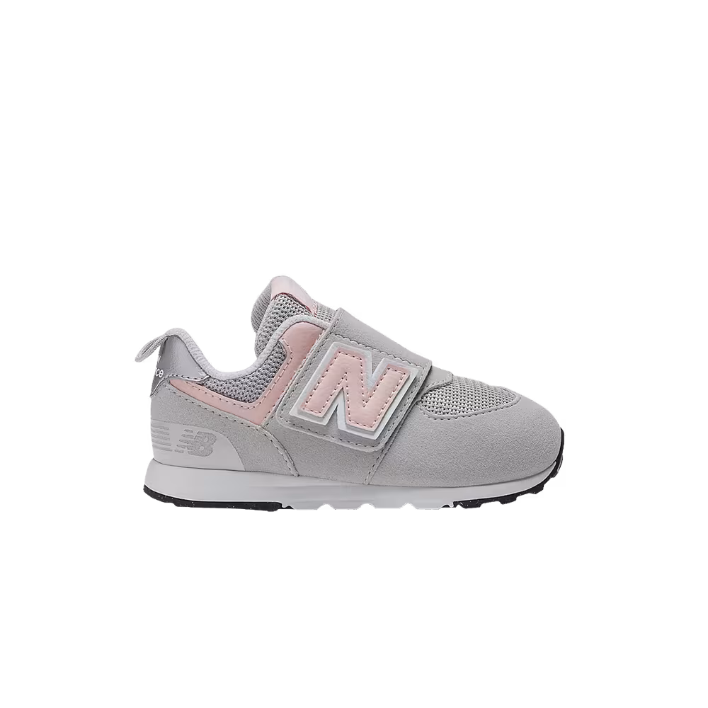 New Balance 574 New-B Hook & Loop Toddler X-Wide Rain Cloud Pink Haze