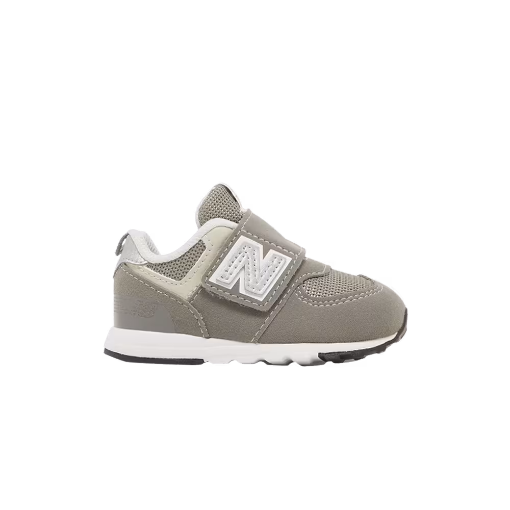 New Balance 574 New-B Hook & Loop Toddler Rain Cloud Silver Metallic