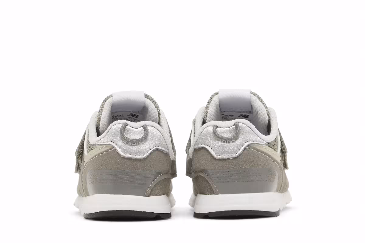 New Balance 574 New-B Hook & Loop Toddler Rain Cloud Silver Metallic, view 7