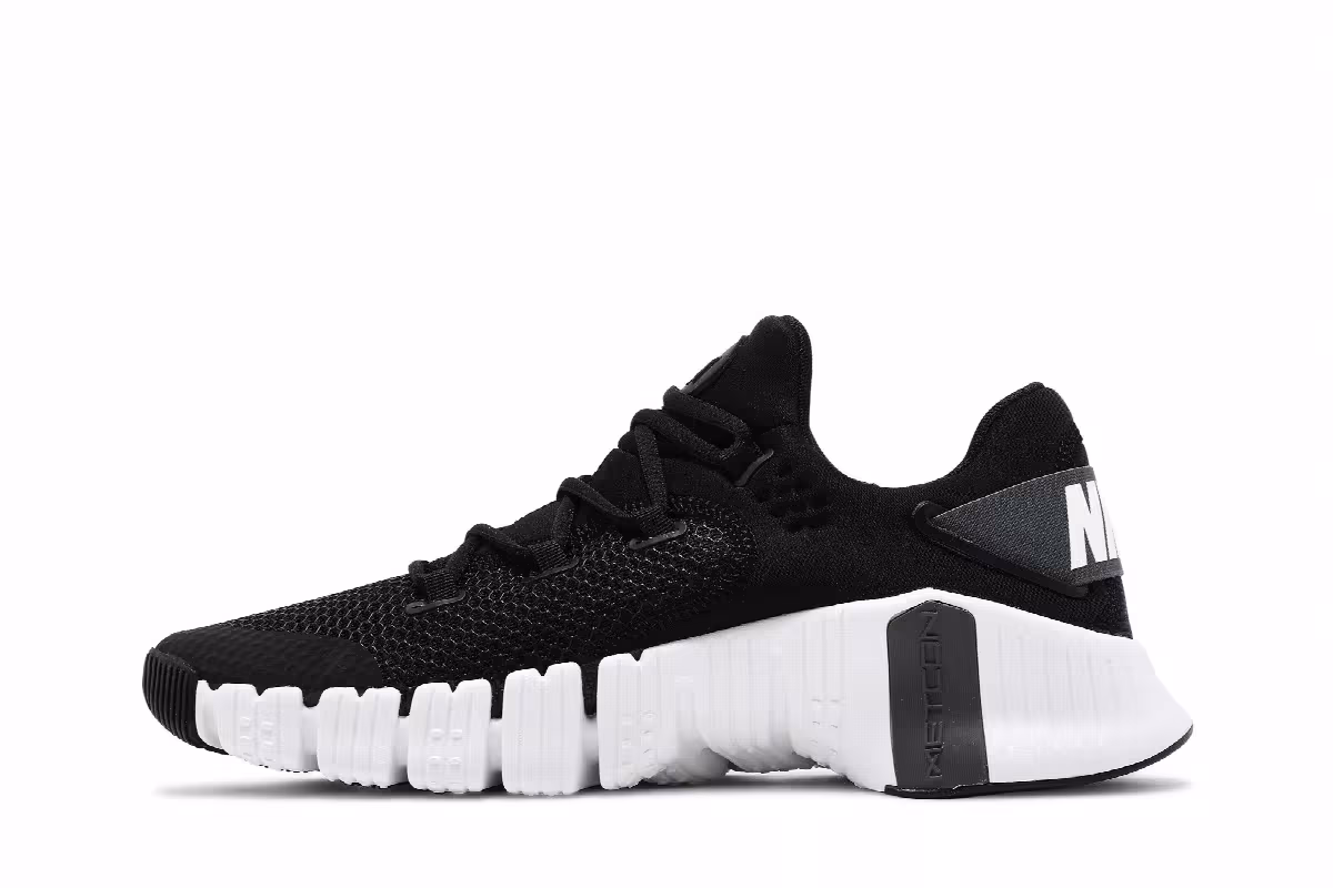 Nike Free Metcon 4 Black White, view 4