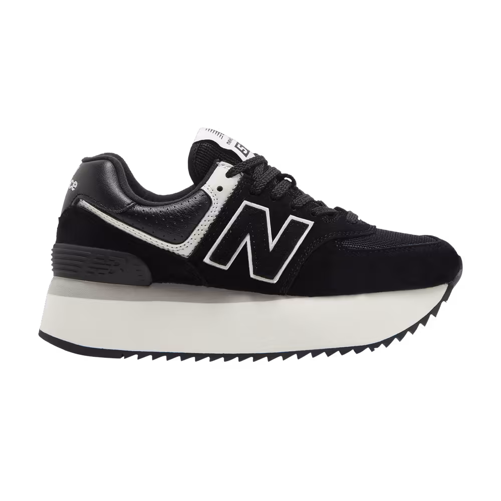 New Balance Women's 574+ Black White