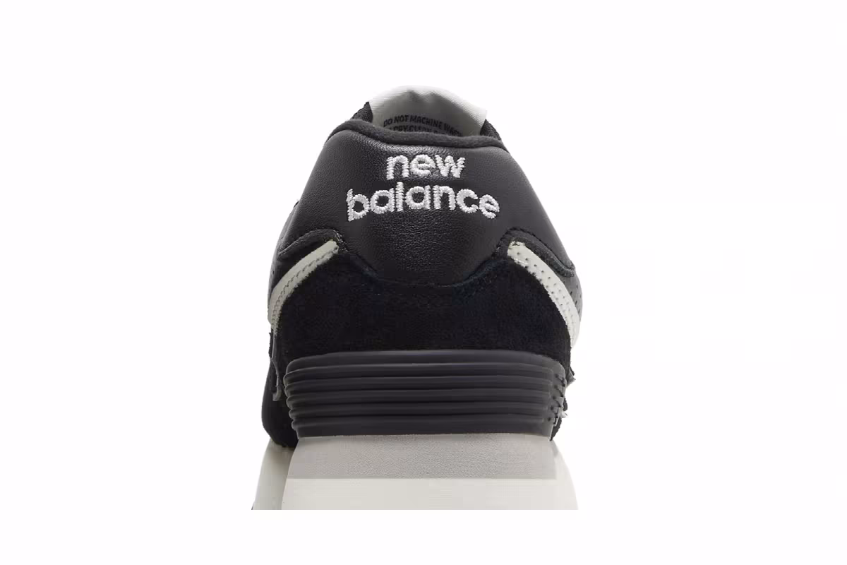 New Balance Women's 574+ Black White, view 8