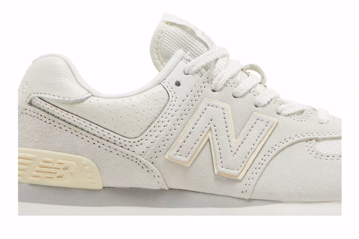 New Balance Women's 574+ White Grey, view 3