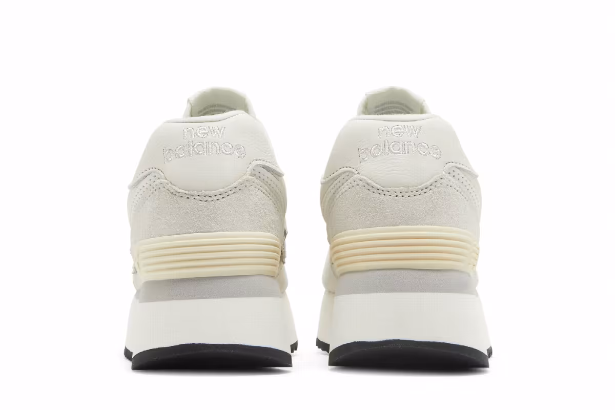 New Balance Women's 574+ White Grey, view 7