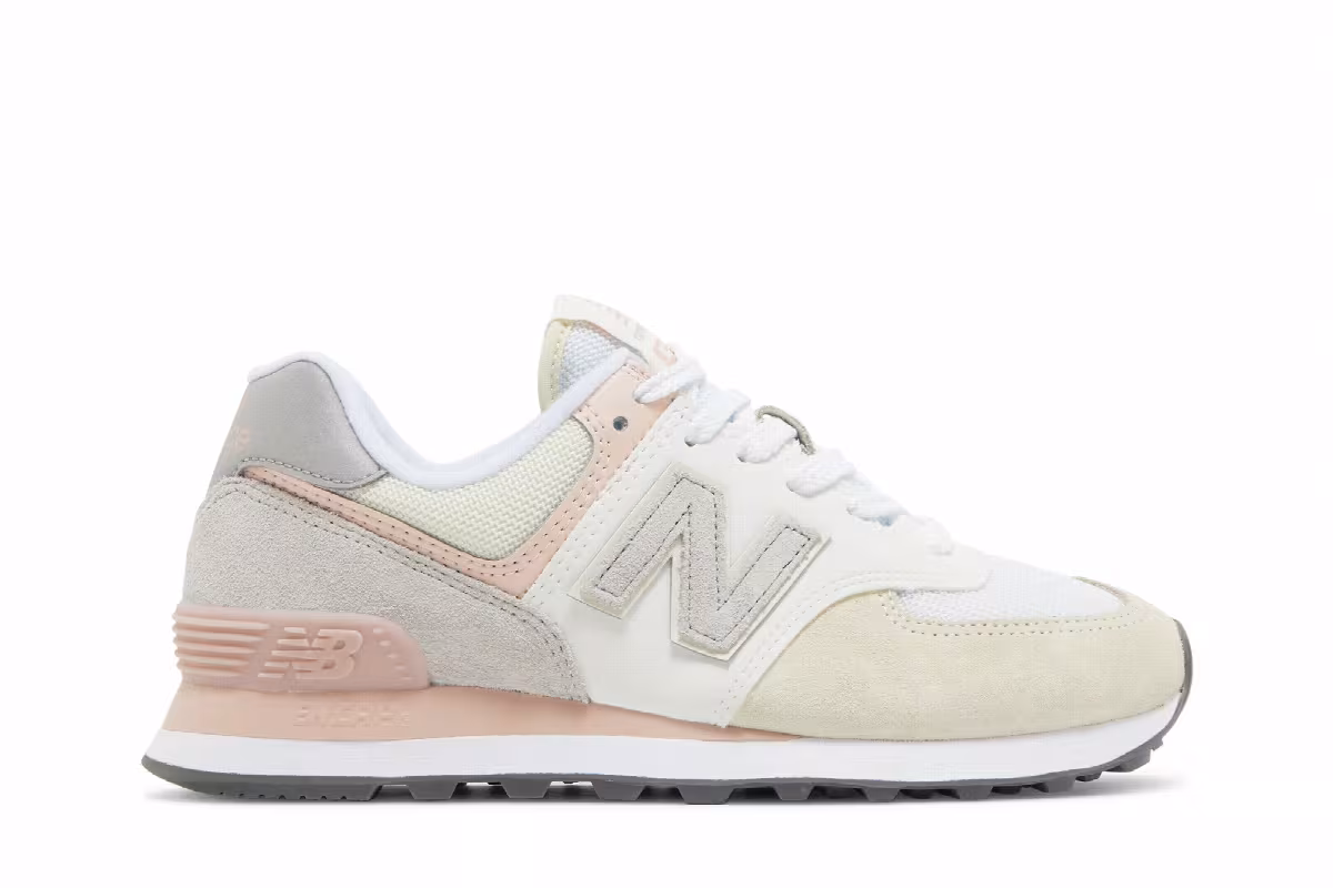 New Balance Women's 574 Grey Pink, view 2