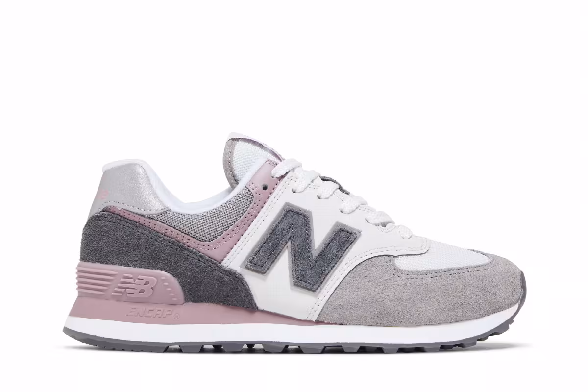 New Balance Women's 574 Grey Green, view 2