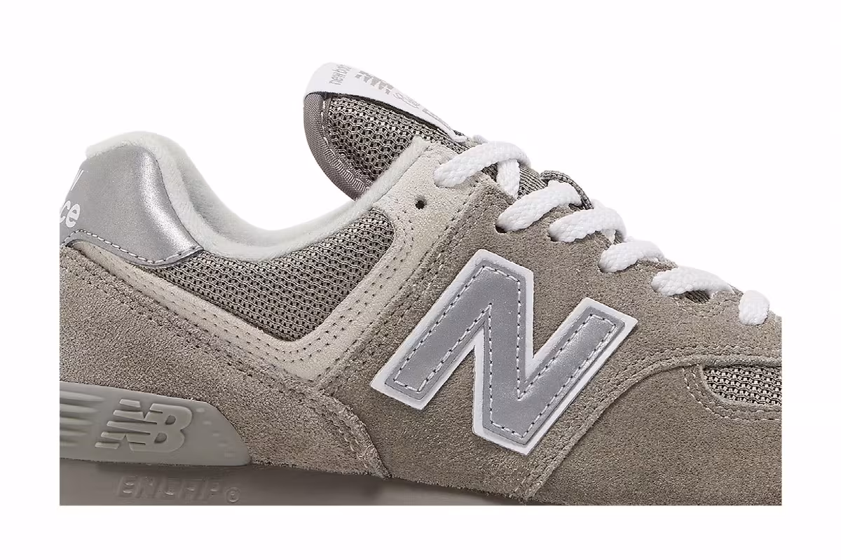 New Balance Women's 574 Core Grey White, view 3