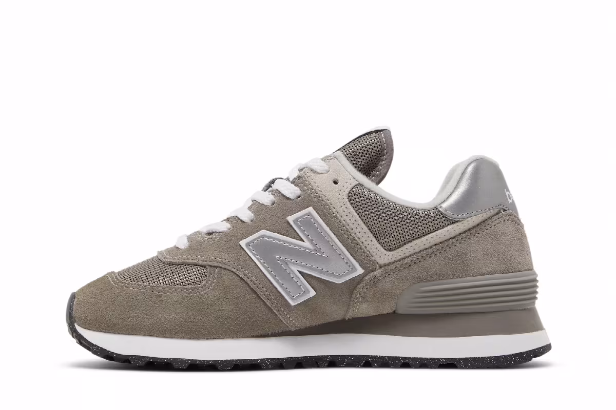 New Balance Women's 574 Core Grey White, view 4