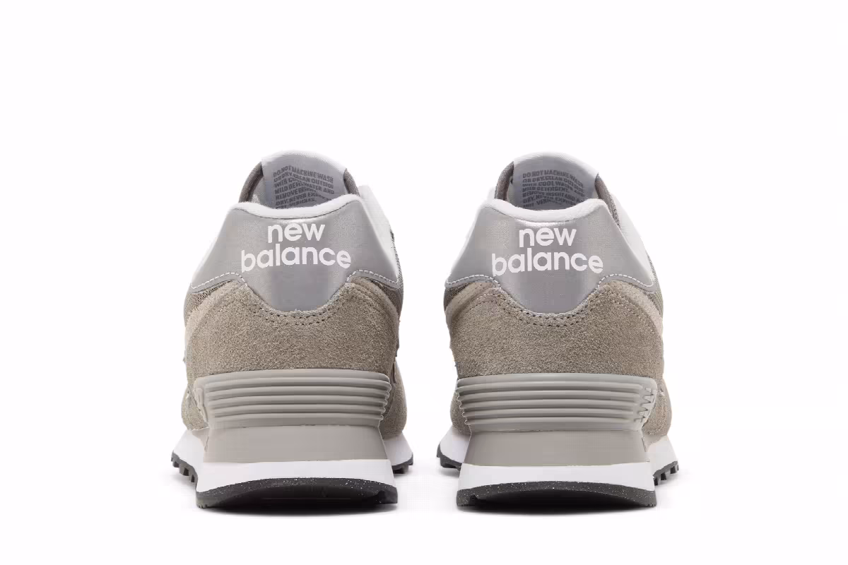 New Balance Women's 574 Core Wide Grey White, view 7