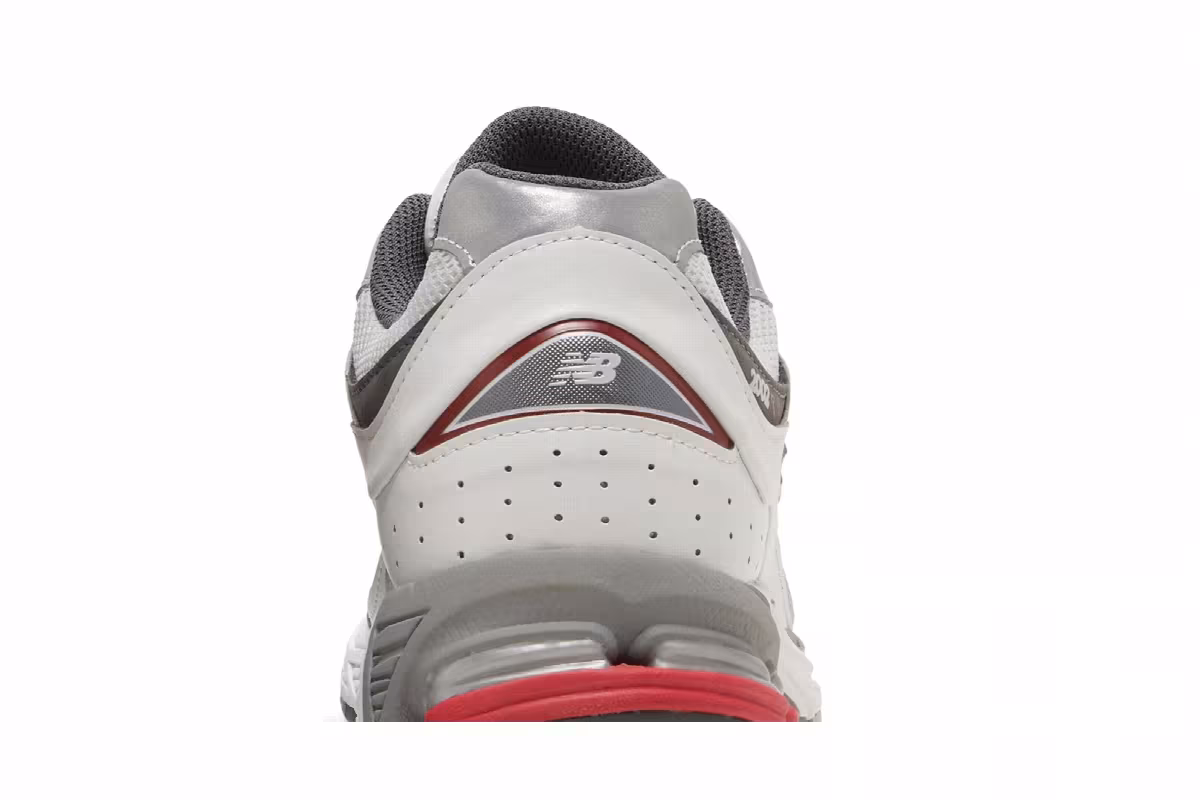 New Balance 2002R Silver Metallic Team Red, view 8