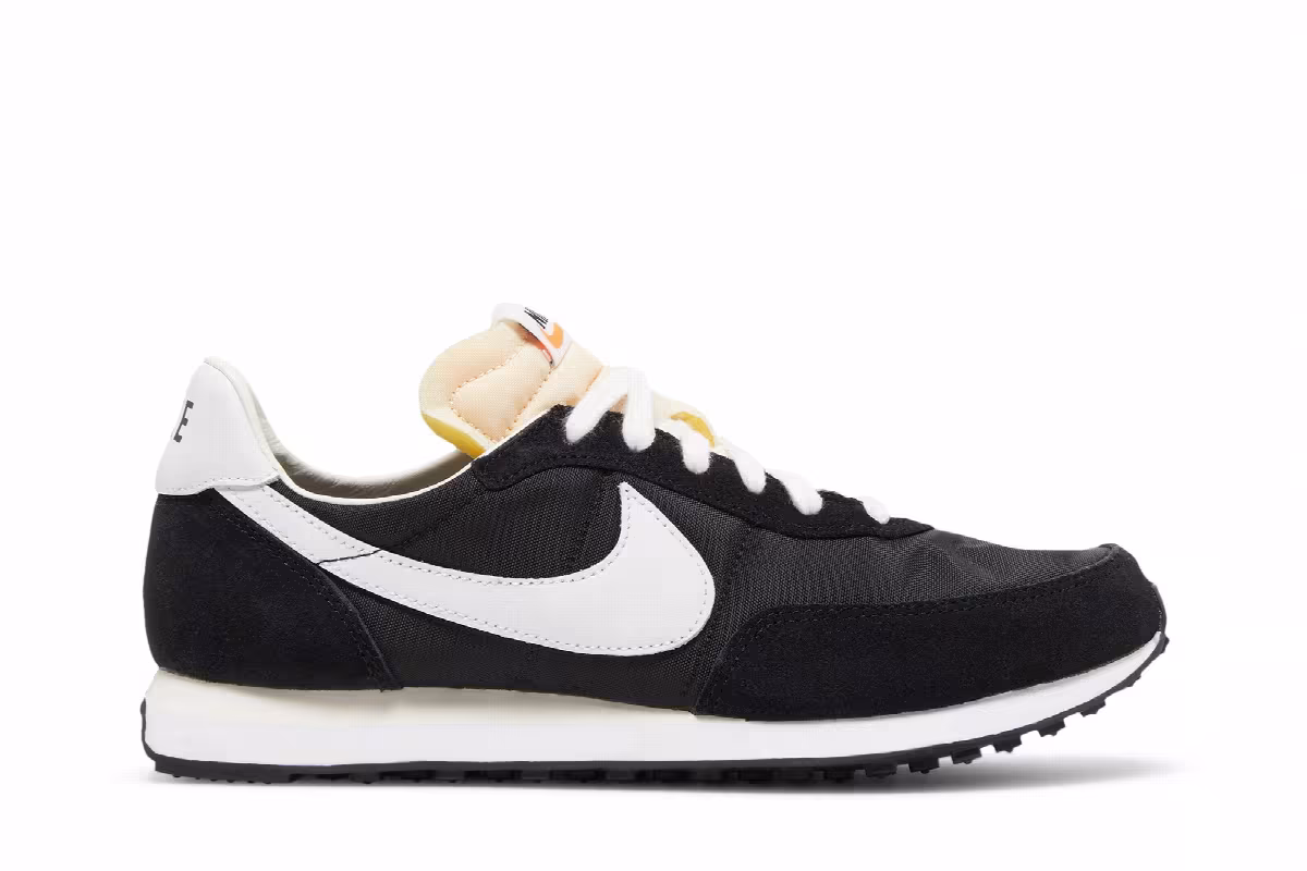 Nike Waffle Trainer 2 GS Black White, view 2