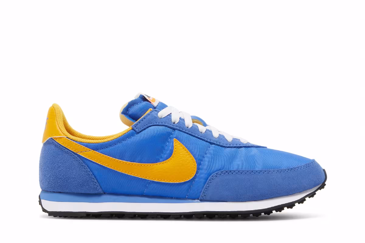 Nike Waffle Trainer 2 Medium Blue University Gold, view 2