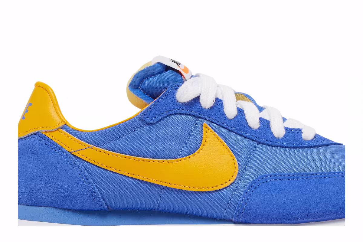 Nike Waffle Trainer 2 GS Medium Blue University Gold, view 3