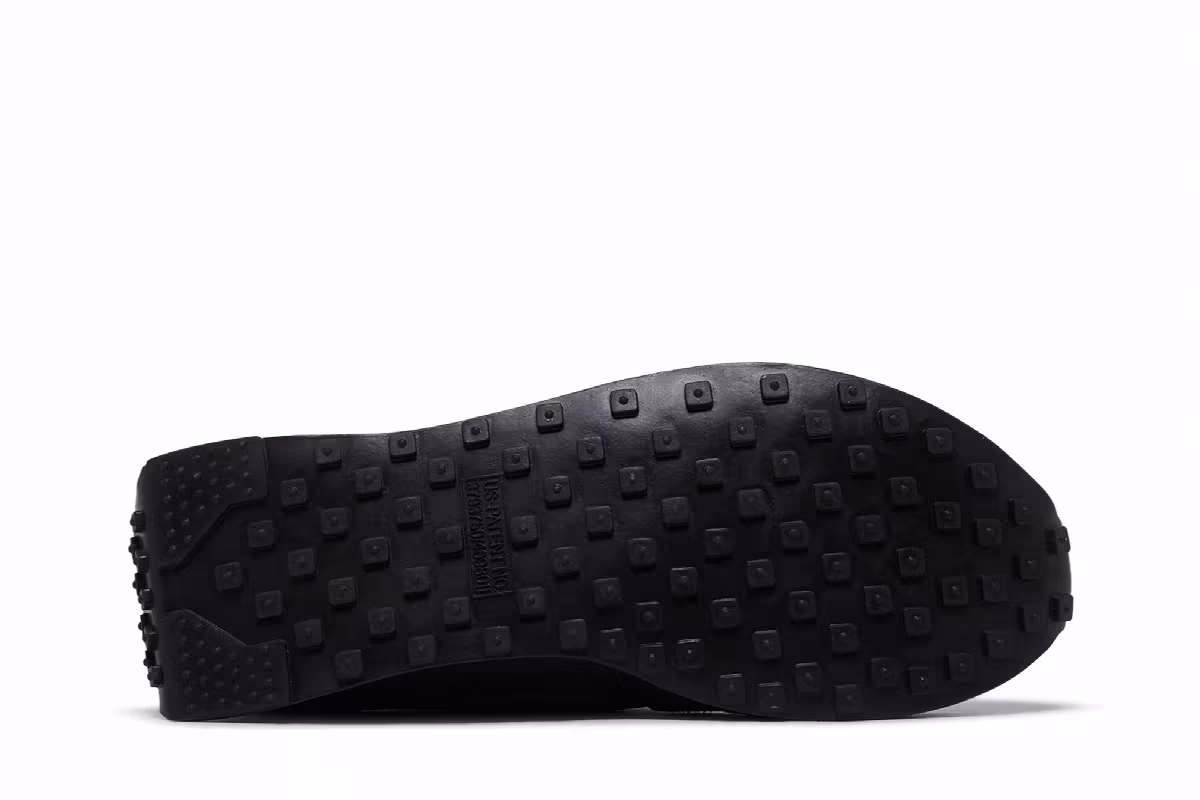 Nike Waffle Trainer 2 GS Black Dark Beetroot, view 5
