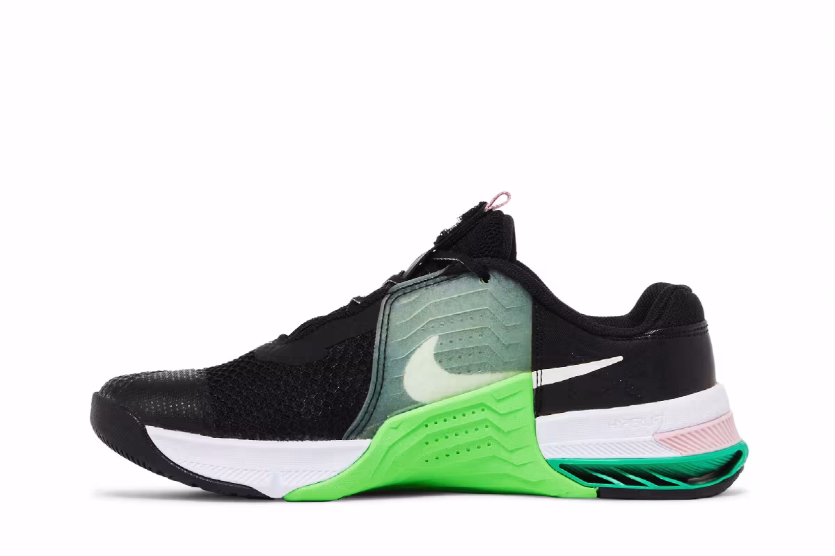 Nike Women's Metcon 7 Black Green Strike, view 4