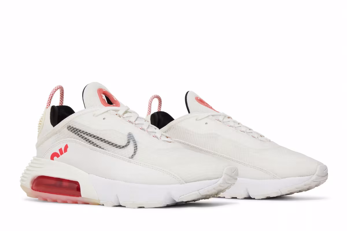 Nike Women's Air Max 2090 White Siren Red, view 9