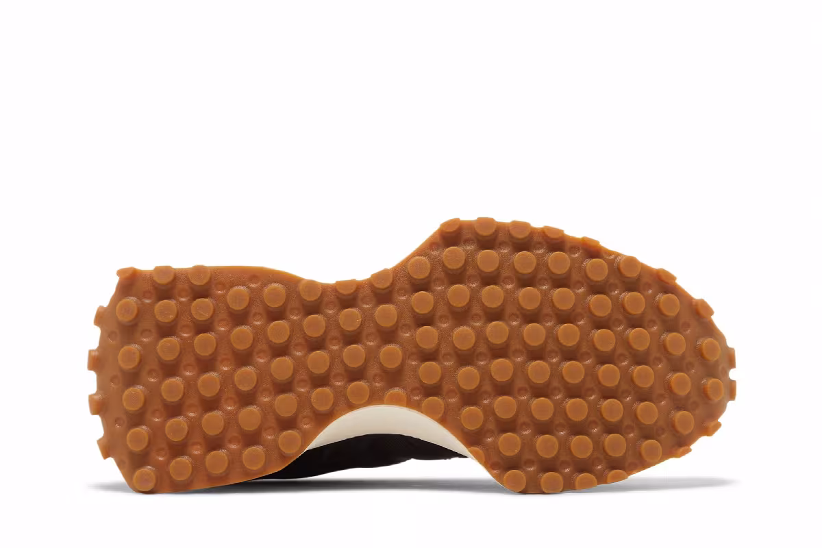 New Balance Women's 327 Black White Gum, view 5