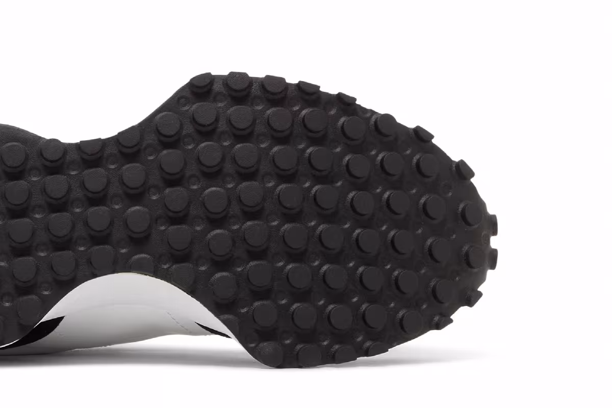 New Balance Women's 327 Black White Crocodile, view 6