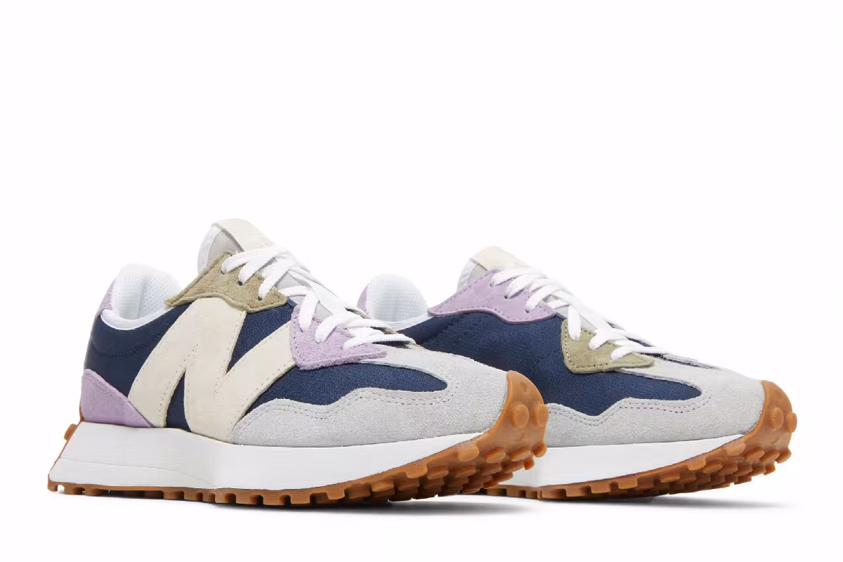 New Balance Women's 327 Natural Indigo Raw Amethyst, view 9