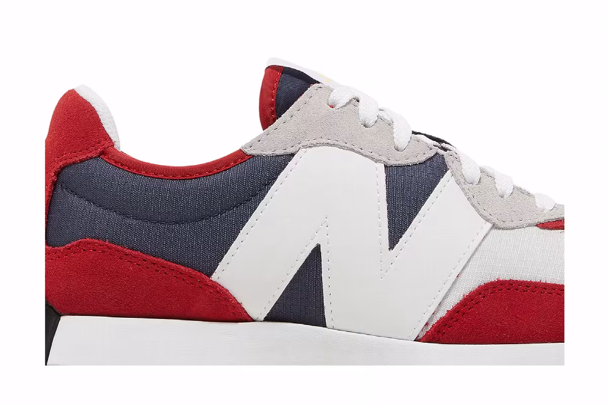 New Balance 327 Natural Indigo Team Red, view 3