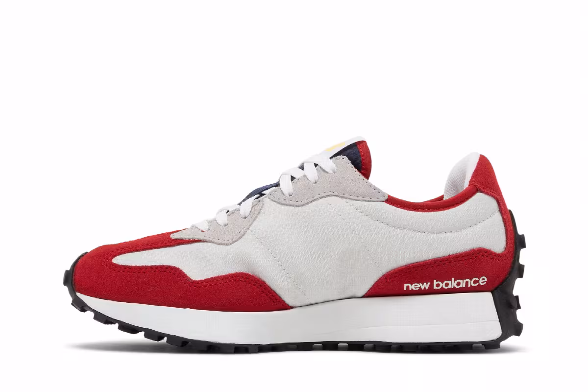 New Balance 327 Natural Indigo Team Red, view 4