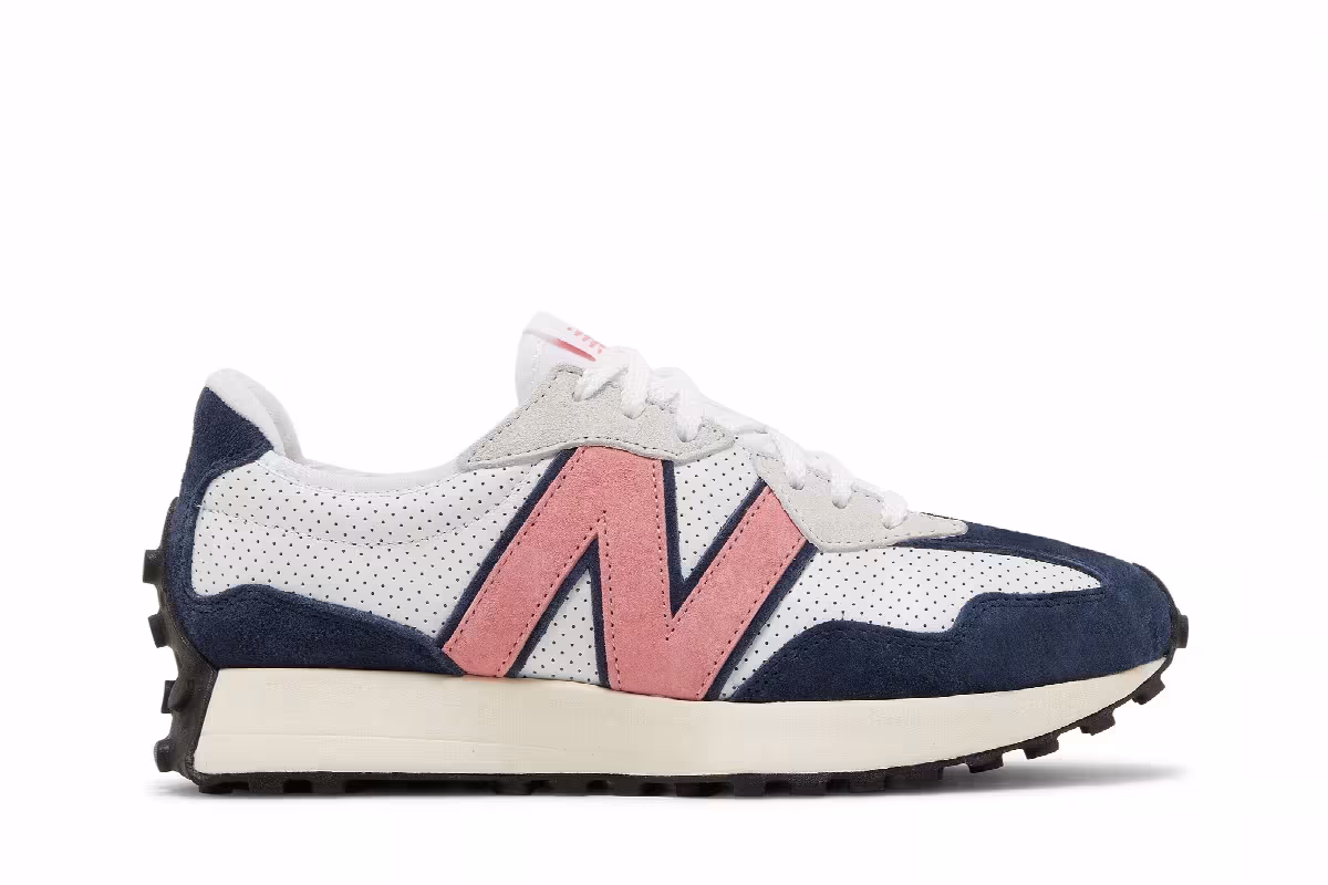 New Balance 327 White Natural Pink, view 2