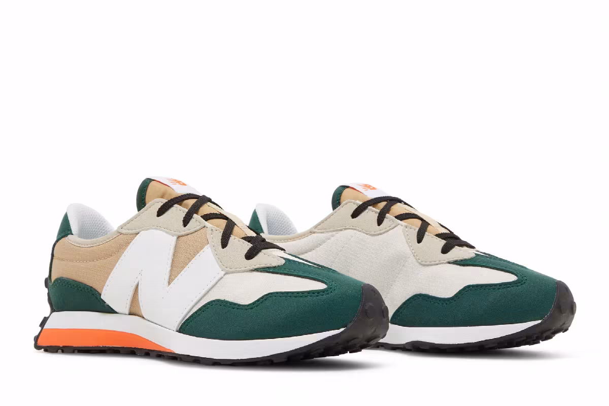 New Balance 327 Big Kid Nightwatch Green Incense, view 9