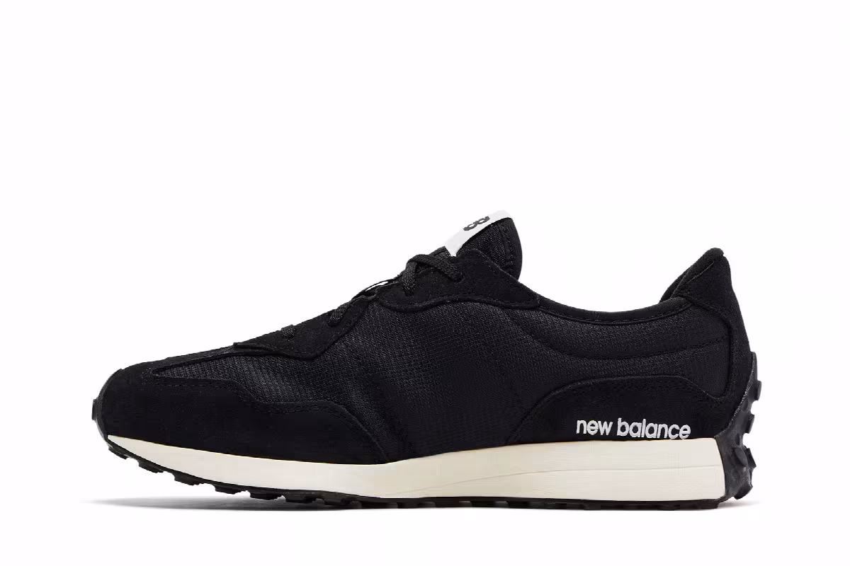 New Balance 327 Big Kid Black White, view 4