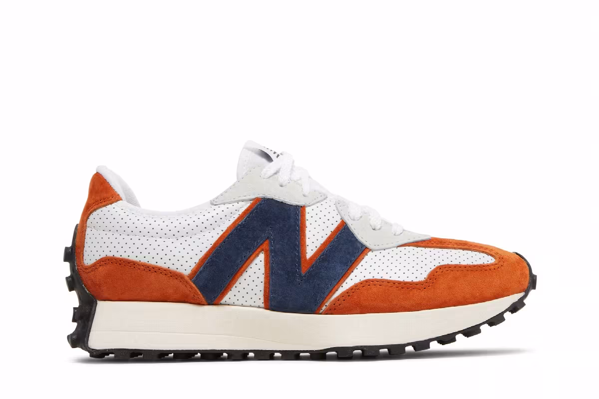 New Balance 327 White Natural Indigo, view 2