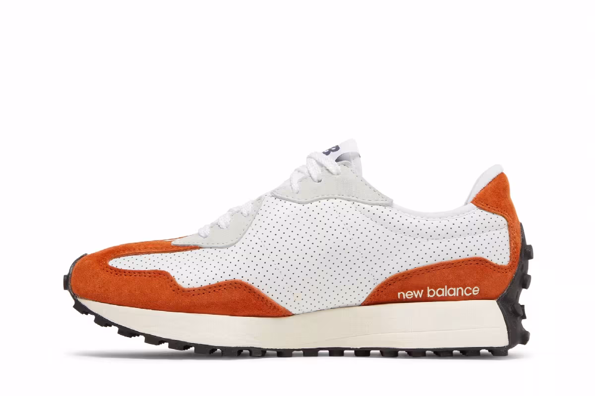 New Balance 327 White Natural Indigo, view 4