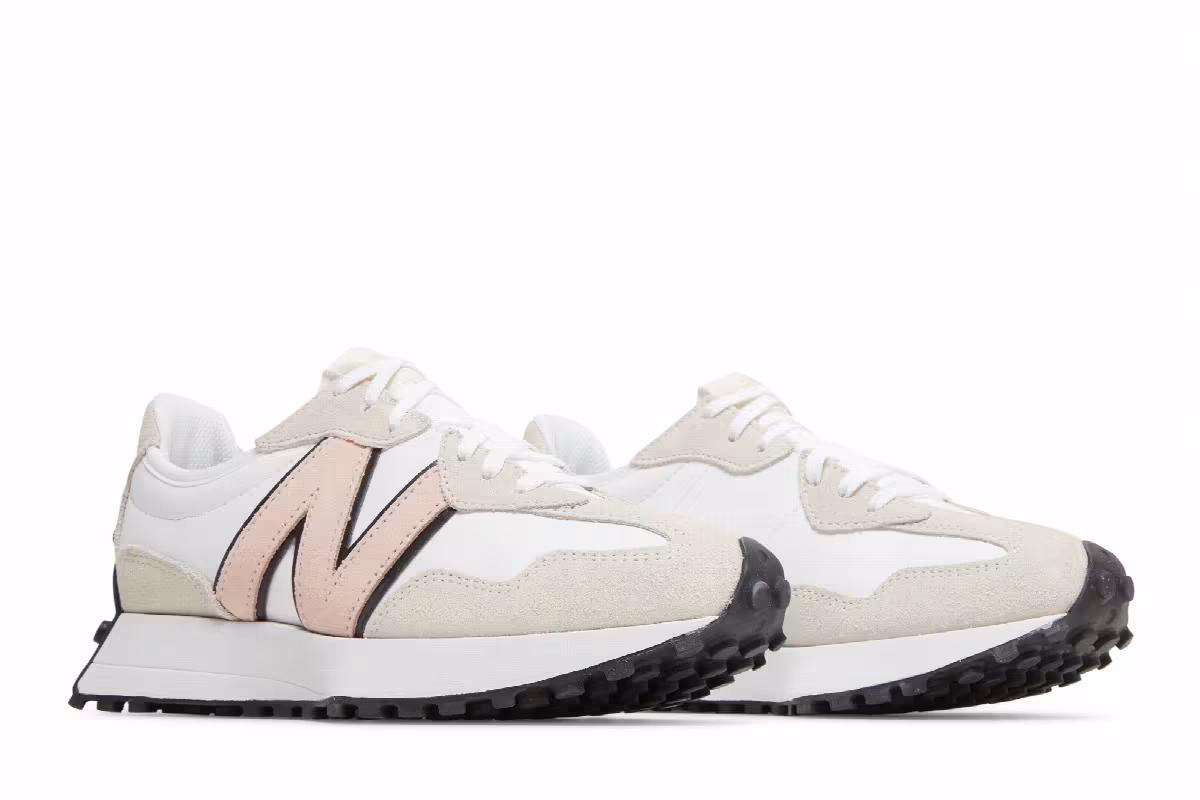New Balance Women's 327 White Pink Haze, view 9