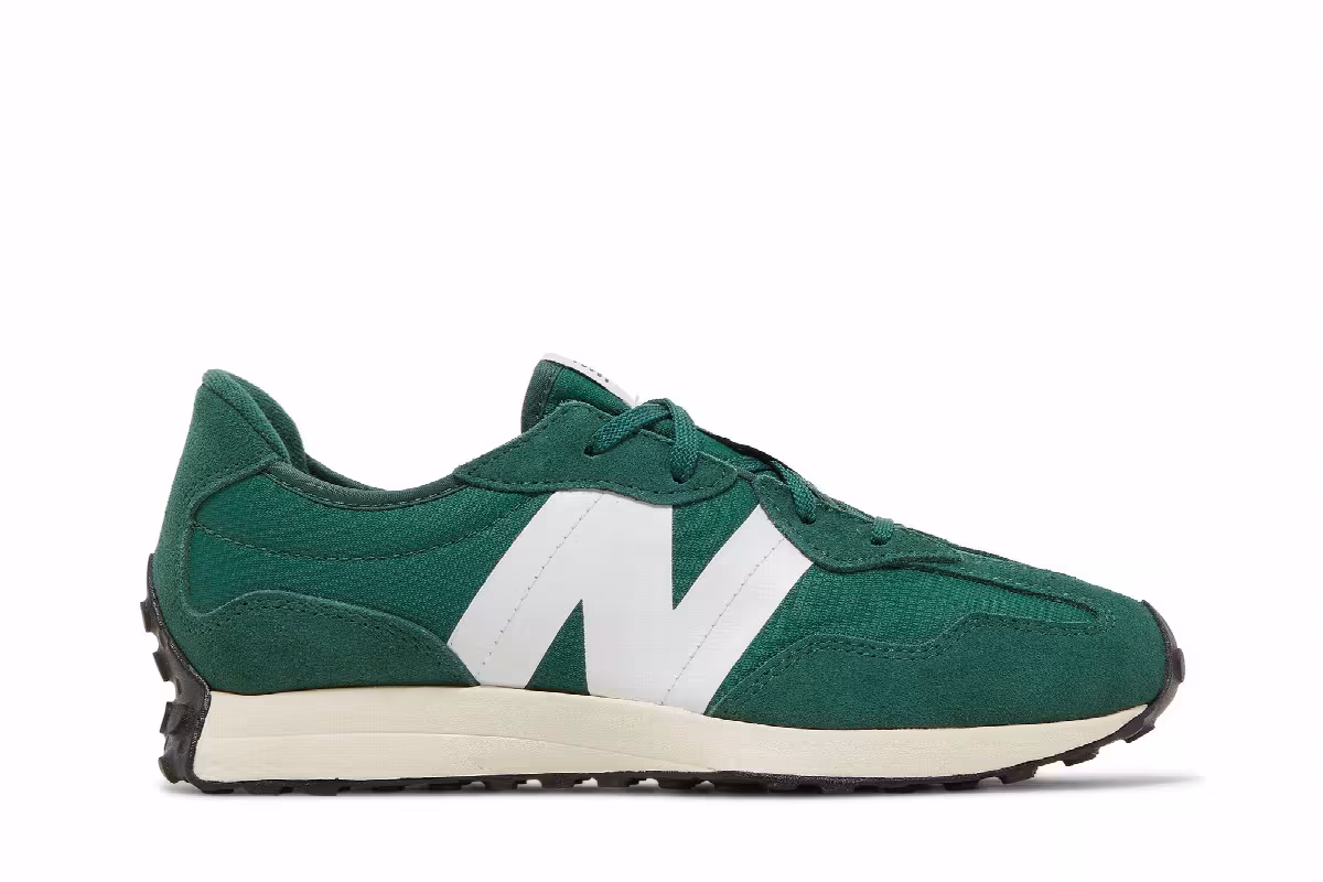 New Balance 327 Big Kid Team Forest Green, view 2