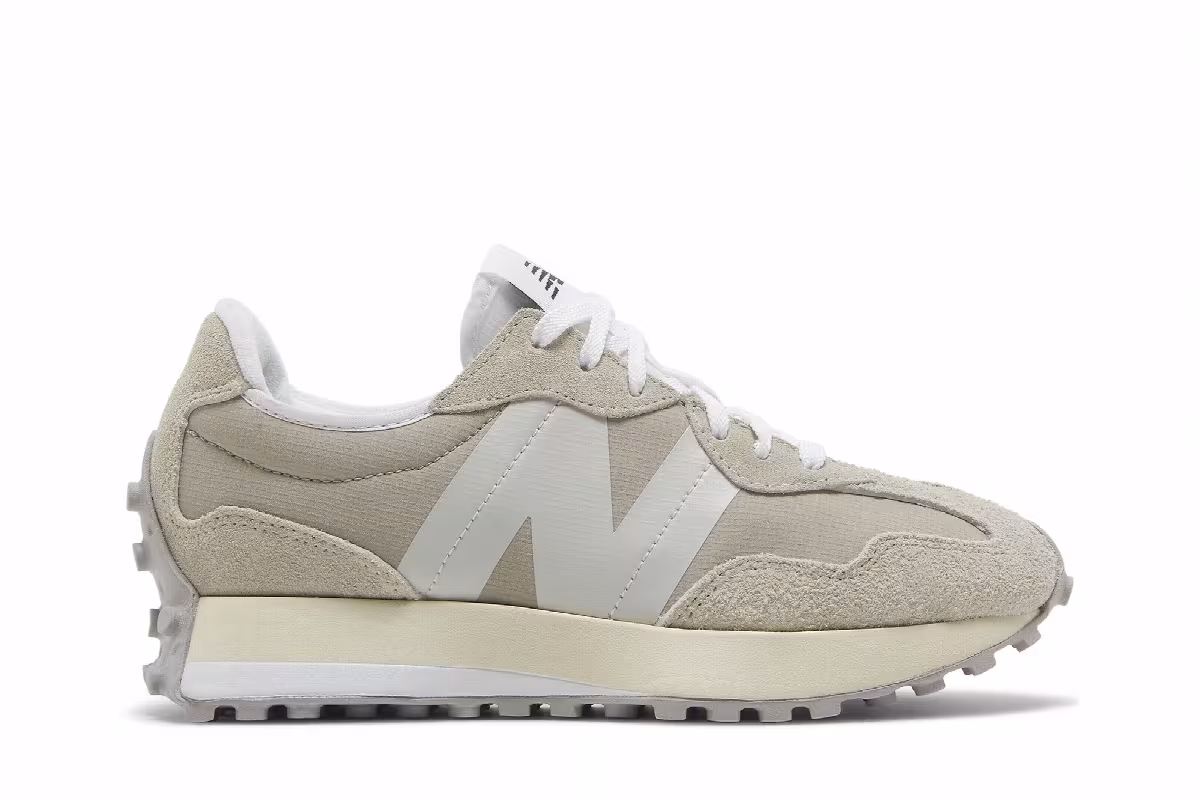 New Balance Women's 327 Timberwolf Aluminum, view 2