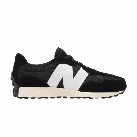 New Balance 327 Big Kid Wide 'Black White'