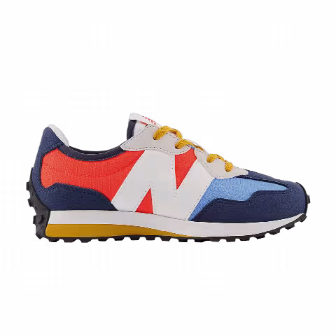 New Balance 327 Little Kid 'Natural Indigo Electric Red'