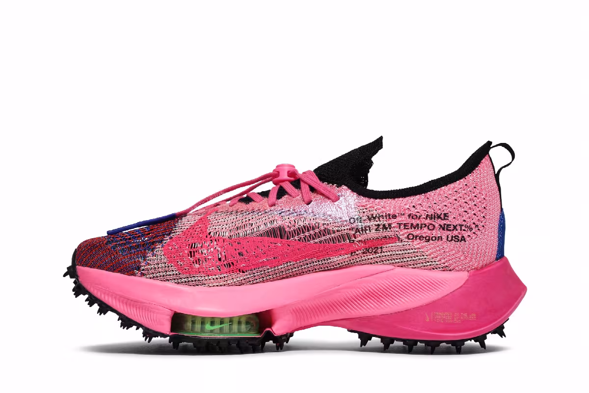 Off-White x Nike Air Zoom Tempo Next% Pink Glow, view 4