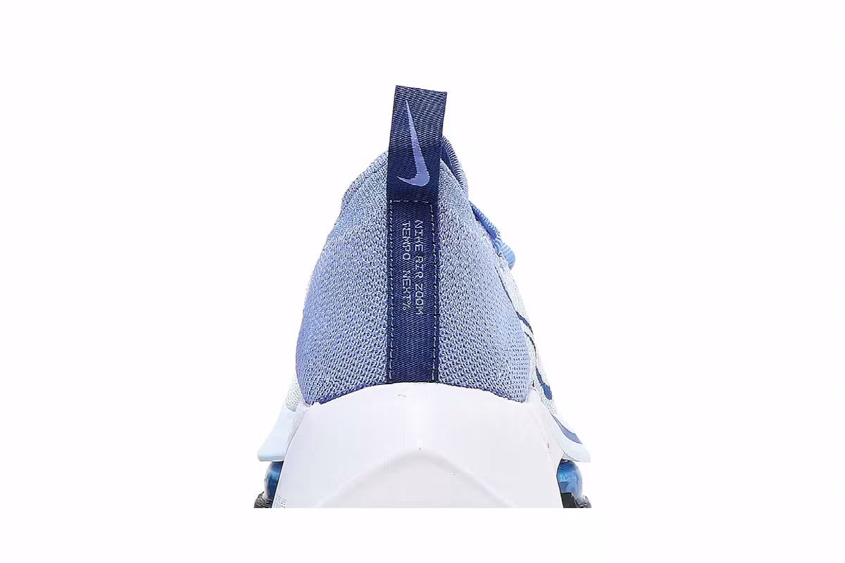 Nike Women's Air Zoom Tempo NEXT% Flyknit Blue White, view 8