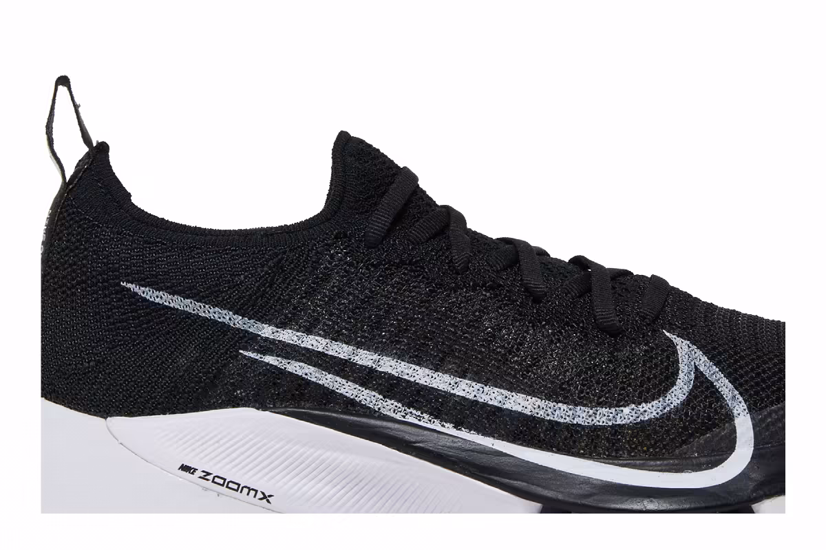 Nike Women's Air Zoom Tempo NEXT% Flyknit Black White, view 3