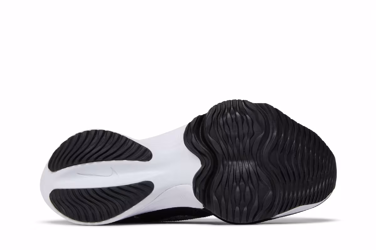 Nike Women's Air Zoom Tempo NEXT% Flyknit Black White, view 5
