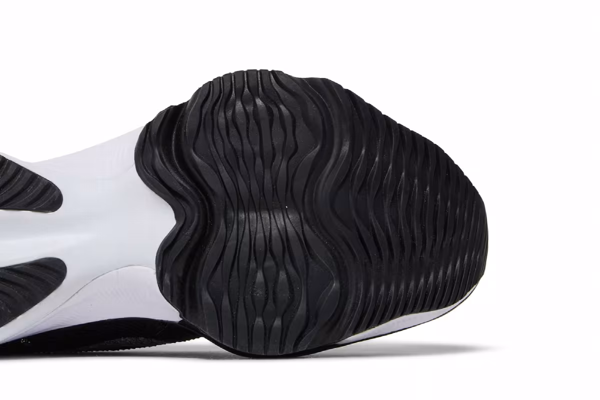 Nike Women's Air Zoom Tempo NEXT% Flyknit Black White, view 6