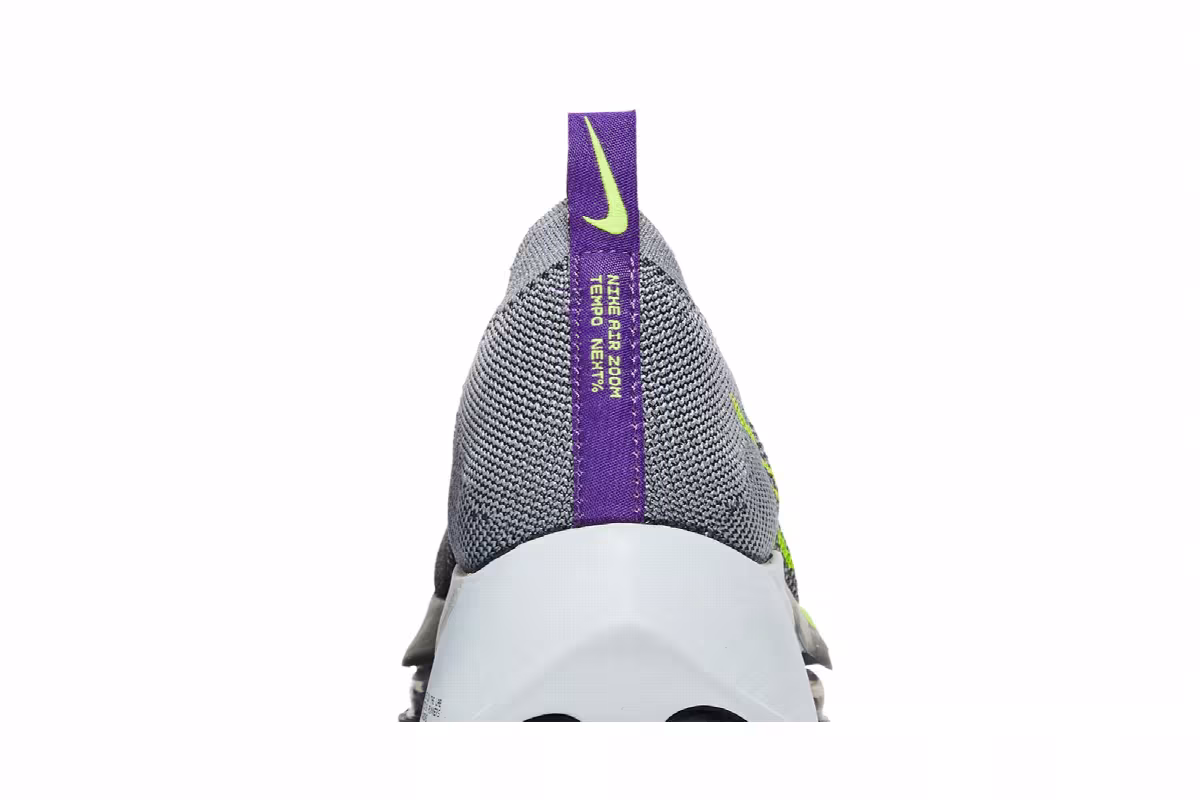 Nike Air Zoom Tempo NEXT% Flyknit Particle Grey Volt, view 8