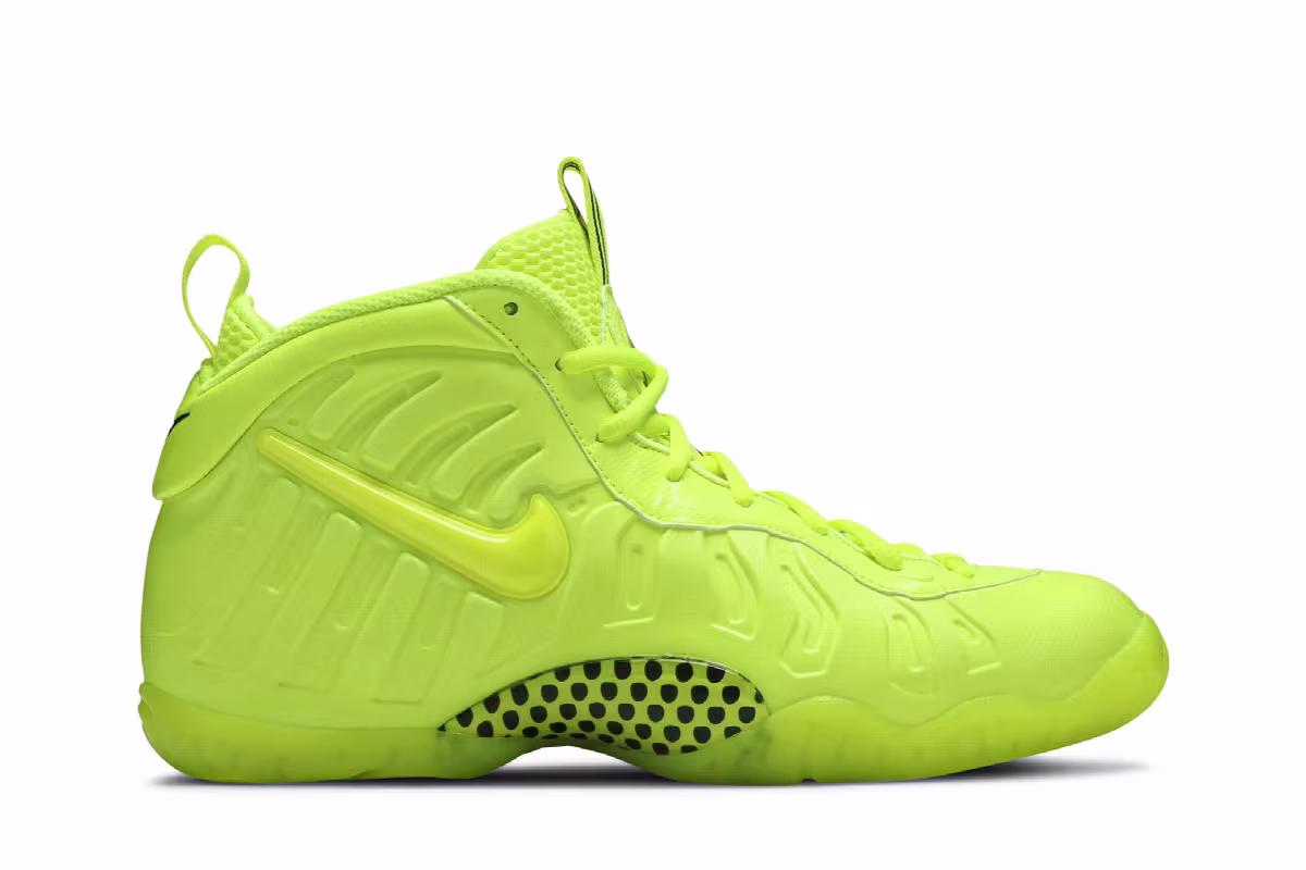 Nike Little Posite One GS Volt, view 2
