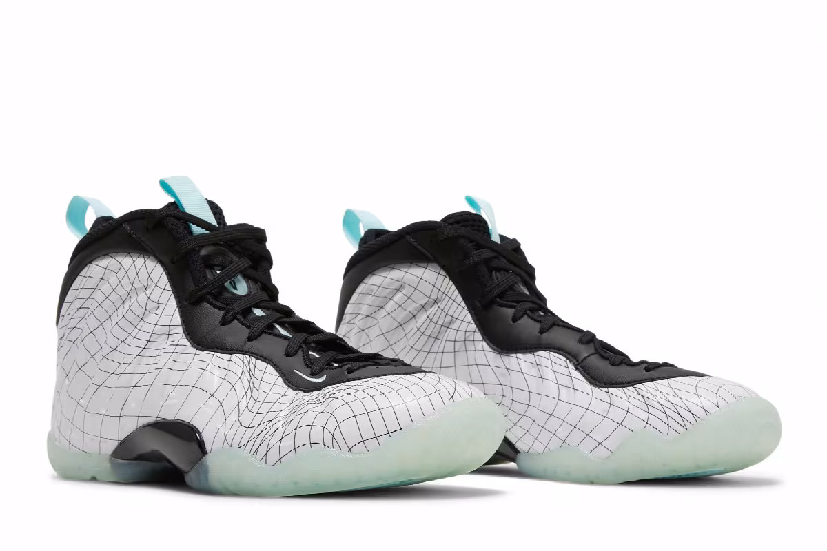 Nike Little Posite One GS Warped Grid, view 9